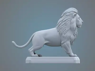 Majestic Lion Statue PM-45 3D print model