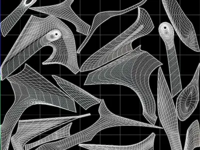 Spacecraft - PBR Game-Ready futuristic jet flying in sky Low-poly 3D model