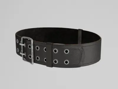 military belt Low-poly 3D model