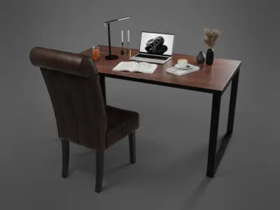 Work table - Office table Free 3D model
