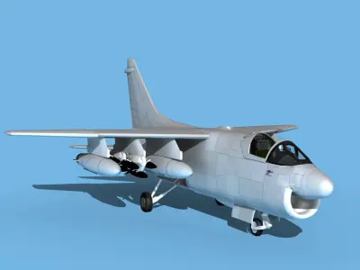 Chance Vought A-7E Corsair II V10 HA ANG 3D model