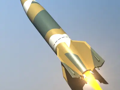 V-2 A4 Missile 3D model