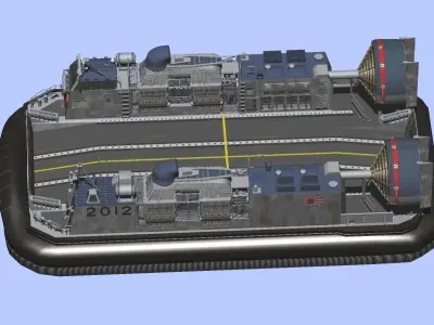 Japan Maritime Self-Defense Force Hovercraft  LCAC 3D model