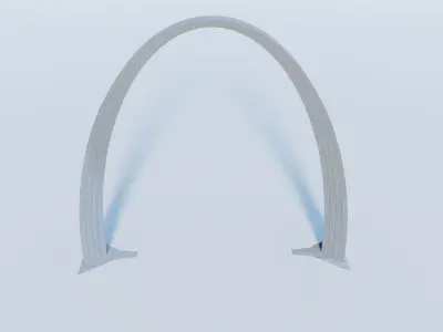 The Gateway Arch Low-poly 3D model