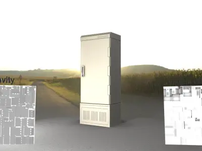 Electrical Distribution Cabinet 93 Low-poly 3D model