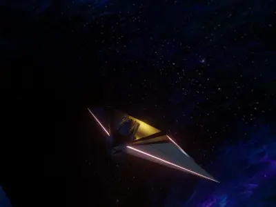 spaceship spacecraft Low-poly 3D model purchase