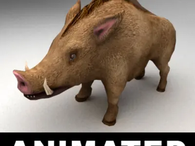 Wild boar 3D model get