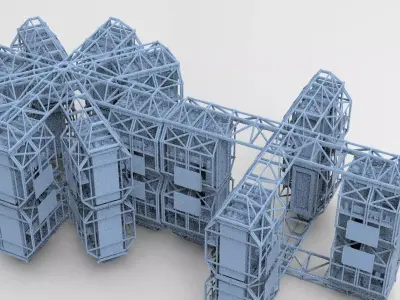 Ancient Mars dig site 2 3D model