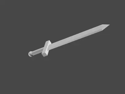 Simple Sword Free low-poly 3D model