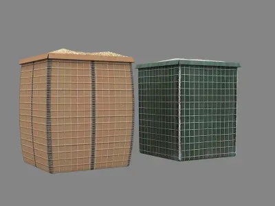 Hesco Barrier 3d Model 3D model