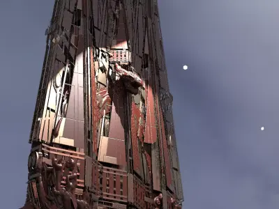 Wizard Dragon Emperor Tower Ruin  4  3D model