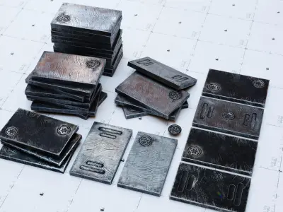 Mandalorian Beskar Steel Ingots - 3D Asset Kit PBR Low-poly 3D model
