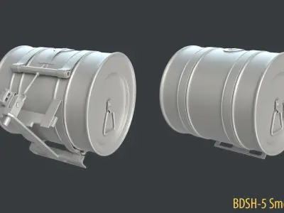 WW2 Soviet Tank External Equipment Set  3D model