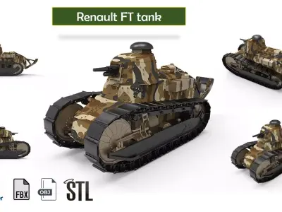 Renault FT tank 3D model