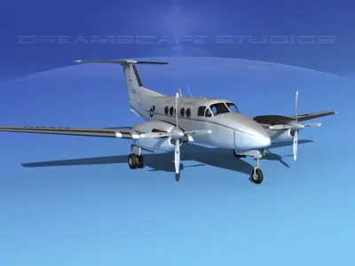Beechcraft UC-12Q Huron V07 USMC 3D model