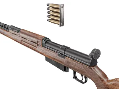 Brondby M37 Norwegian Rifle Low-poly 3D model