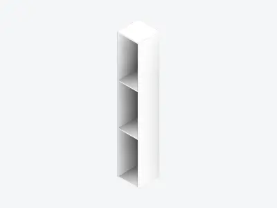 Kinda Locker - Plastic - Locka - Triple Tier Low-poly 3D model