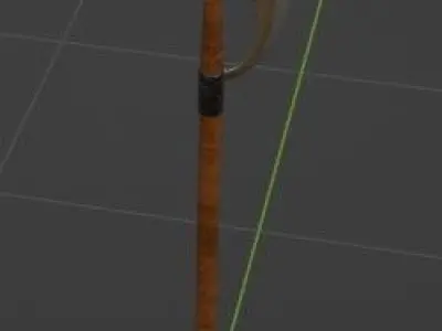 Melee weapon - Bardiche Free low-poly 3D model