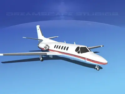 Cessna C550 Citation II V08 3D model