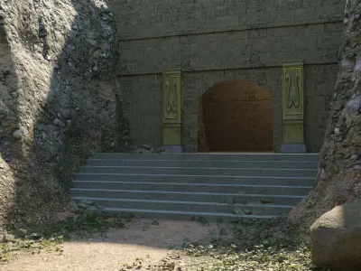 Temple Ruins Asset Pack Free low-poly 3D model