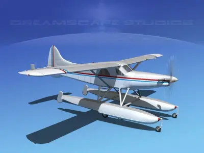  DeHavilland DHC-2 Turbo Beaver V16 3D model