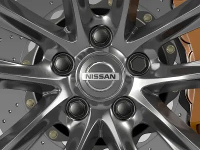 Nissan Fuga Hybrid wheel 2015 3D model