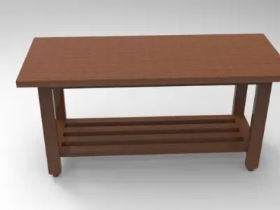 Workbench outdoor side table Free 3D model