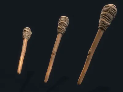 Torch Wood Low-poly 3D model