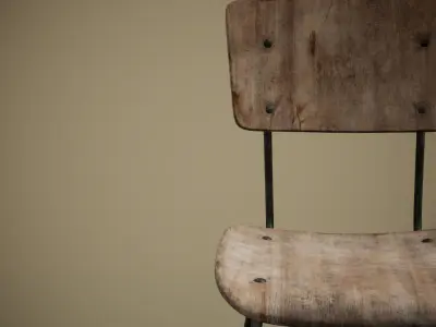 School Old Chair Free low-poly 3D model