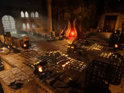 Deadly Dungeon - Infernal Low-poly 3D model