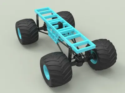 Chassis for Monster vehicle 3D model