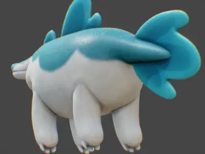 Sea Creature Low-poly 3D model