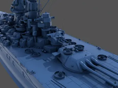 BATTLESHIP YAMATO - Commercial license - 1-200 scale 3D print model