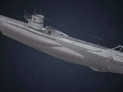 German Type VIIC U-Boat 3D model