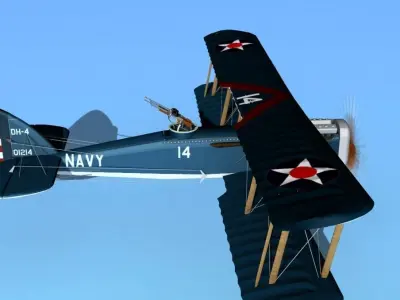 Airco DH-4 Bomber US Navy 3D model