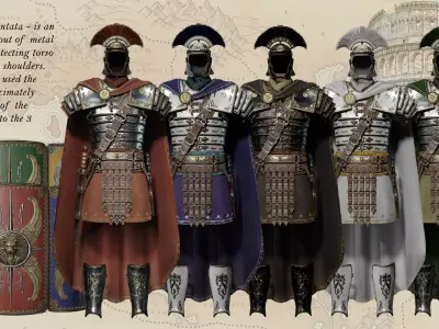 Roman Armor and Weapon Update Low-poly 3D model Low-poly 3D model