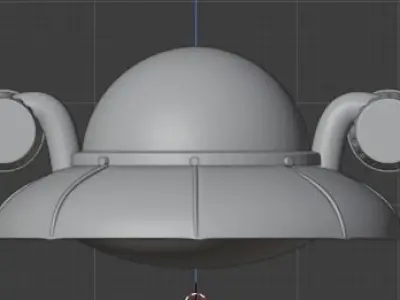 Rick Sanchez ship Low-poly 3D model