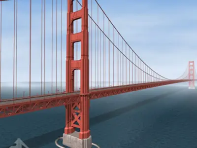 Golden Gate Bridge V3 Deluxe 3D model