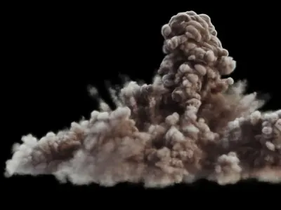 FumeFx Heavy Detonation Asset Low-poly 3D model