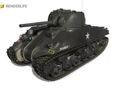 Sherman Tank V 3D model