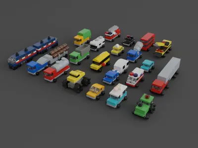 LEGO Mini Vehicles Pack 3D model