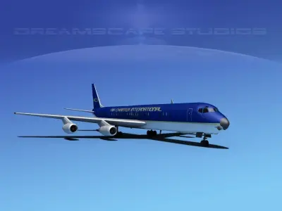 Douglas DC-8-63 Air Charter Intl 3 3D model