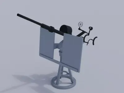 20mm Anti-Aircraft Gun 3D model