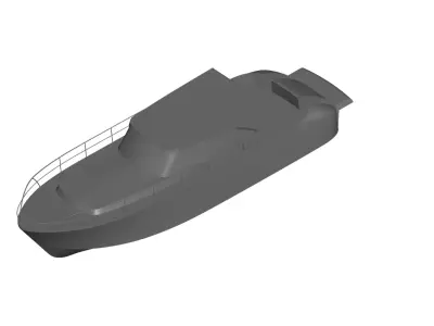 High speed boat 3D model