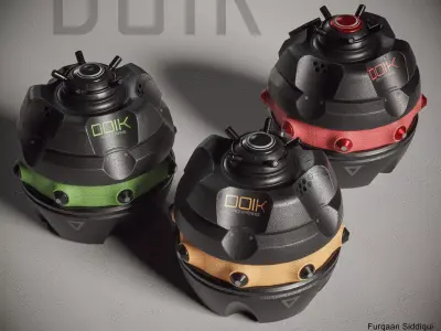 Sci-fi Bio Grenade Doik PBR Low-poly 3D model