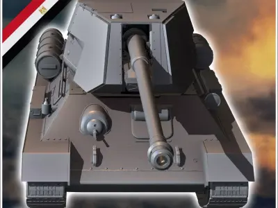T100 100mm tank destroyer - Egypt Egyptian Cold War Africa Arabi 3D print model