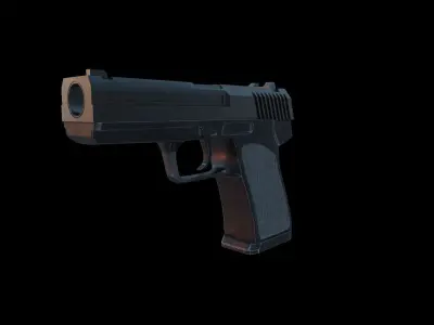 Pistal gta san andreas gun Free 3D model
