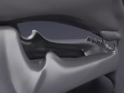 Metal Skull Horror Prop 3D Model Low-poly 3D model