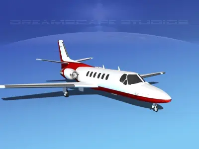 Cessna C550 Citation II V09 3D model