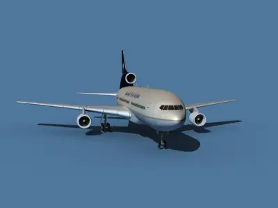 Lockheed L-1011-50 Saudi Arabian 3D model